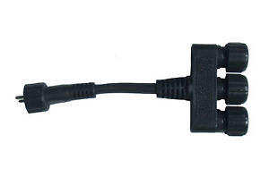 3-fach Verteiler IP44 zum Anschluss an ein Steckernetzgerät 10 W oder 20 W 